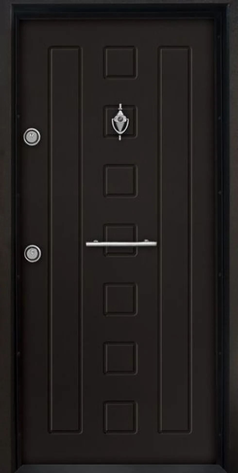 Porta blindata d’ingresso da esterno 90x200 marrone scuro PL64