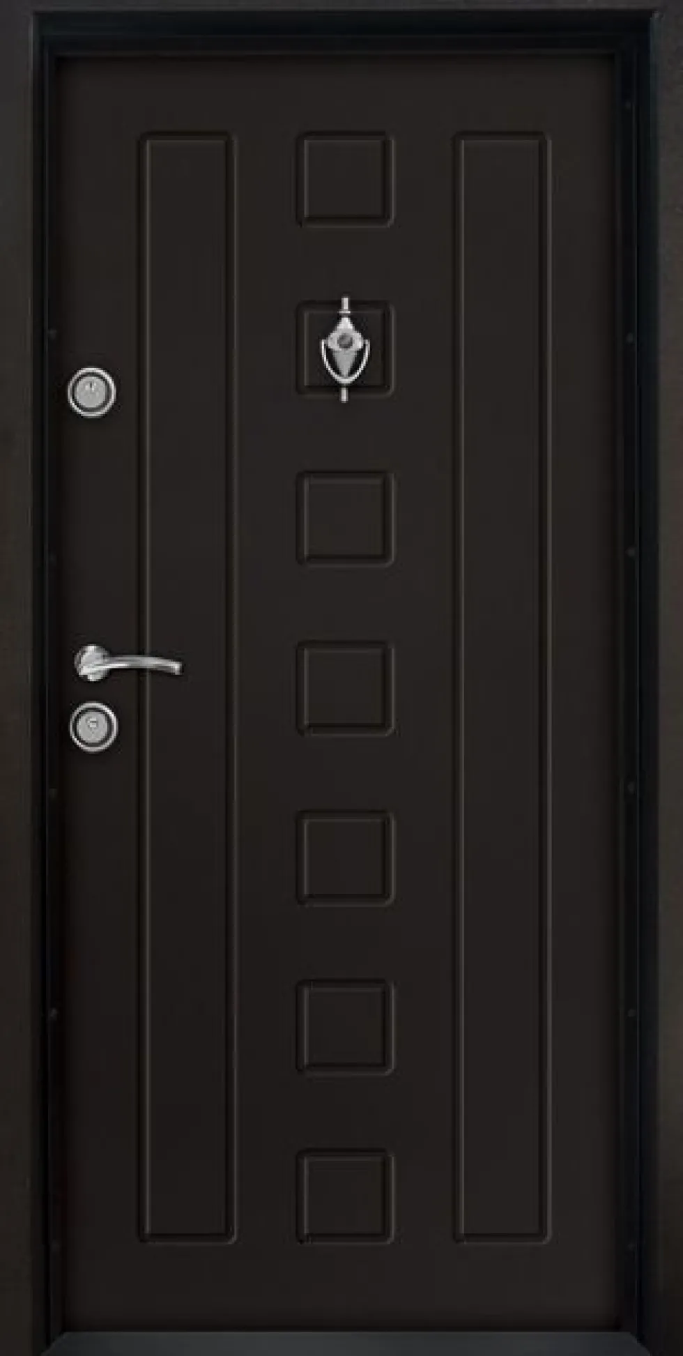 Porta blindata d’ingresso da esterno 90x200 marrone scuro PL64