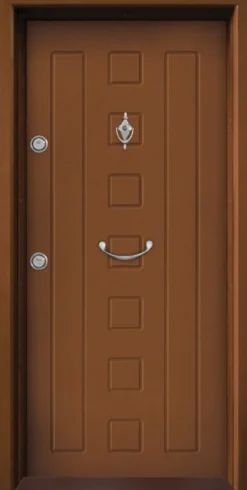 Porta blindata d’ingresso da esterno 90x200 noce PL64