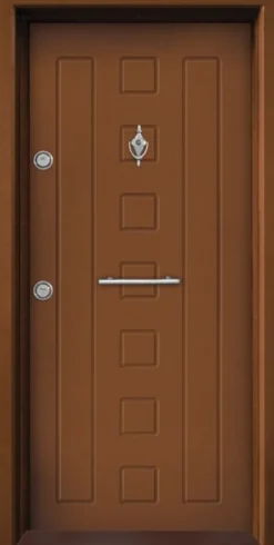 Porta blindata d’ingresso da esterno 90x200 noce PL64