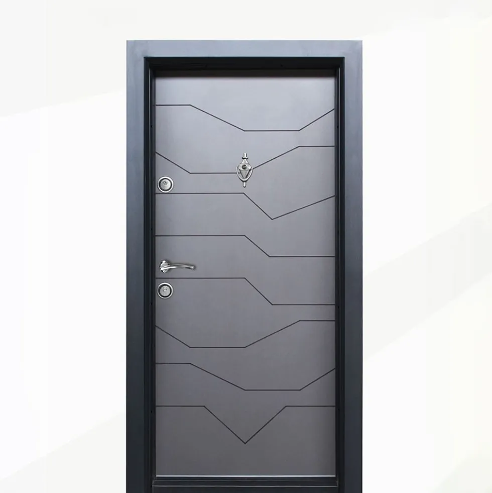 Porta blindata d’ingresso grigia PL45