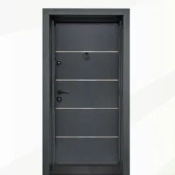 Porta blindata d’ingresso per esterno nera PL38