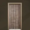 Porta blindata marrone chiaro laminato PL3