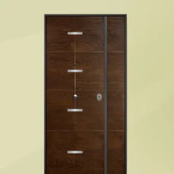 Porta blindata per esterno vetroresina noce e laminato diversi colori doppia anta 80+30/90+30x210 PB169