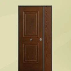 Porta blindata per esterno vetroresina noce e laminato diversi colori doppia anta 80+30/90+30x210 PB167