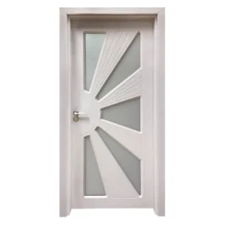Porta da Interno Avorio/Oro Con Vetro Pv204