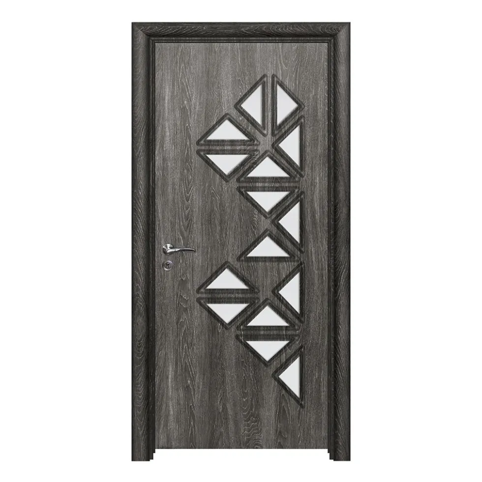 Porta da interno con vetro grigio scuro PIE24