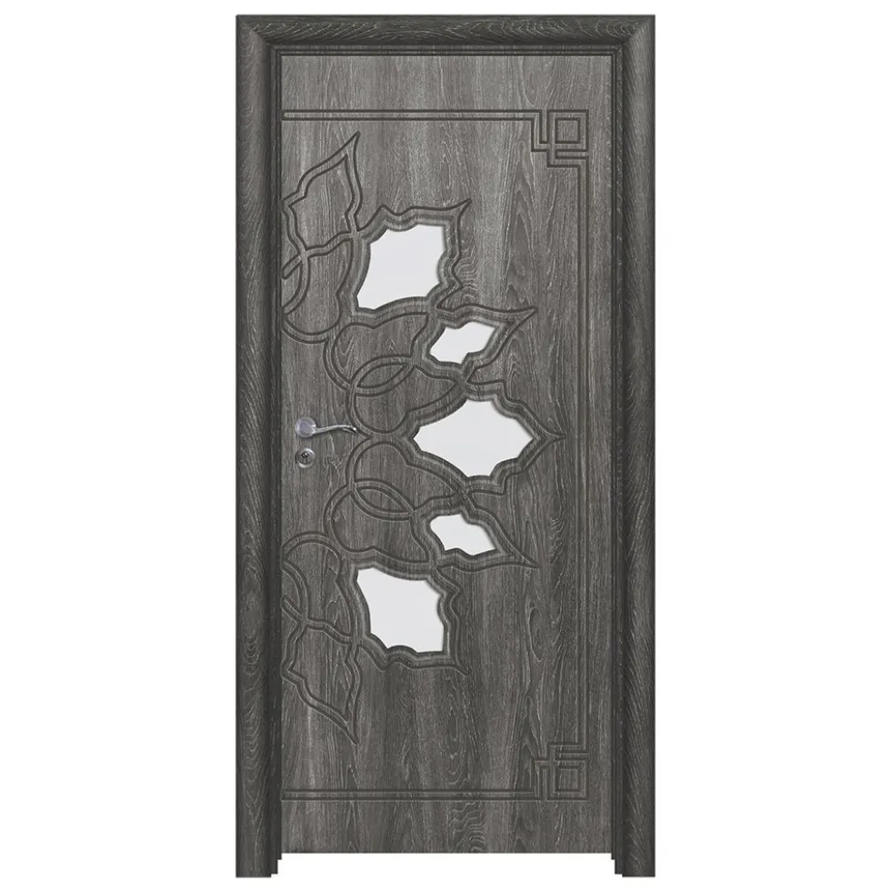 Porta da interno con vetro grigio scuro PIE18