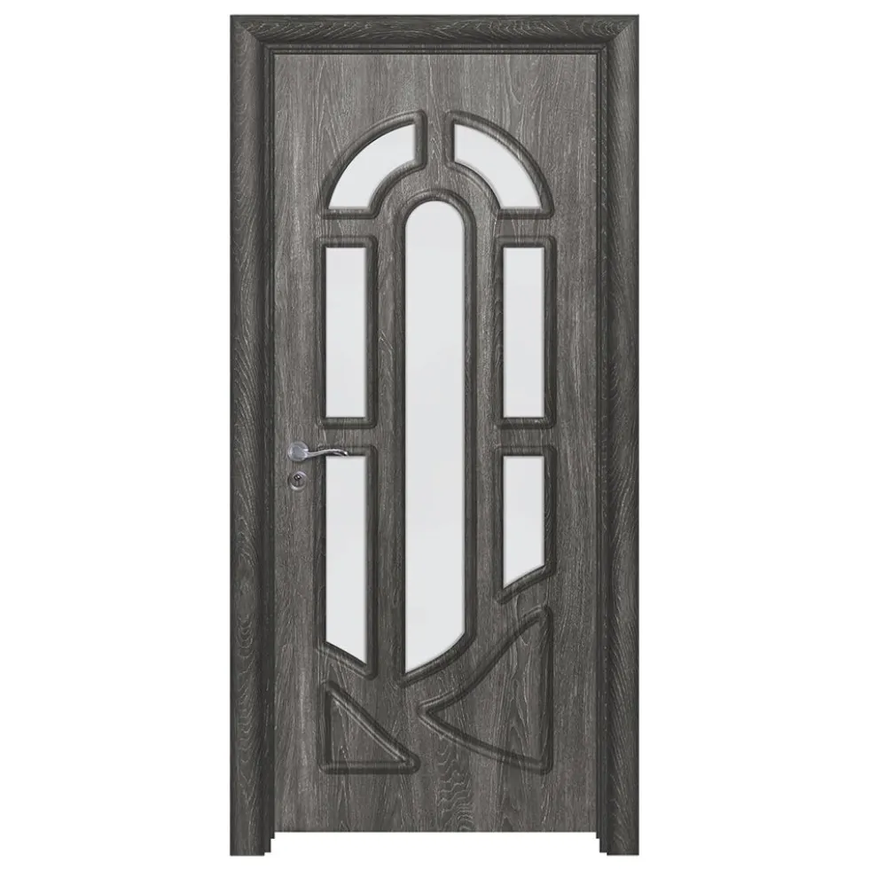 Porta da interno con vetro grigio scuro PIE8