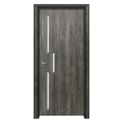 Porta da interno con vetro grigio scuro PIE30