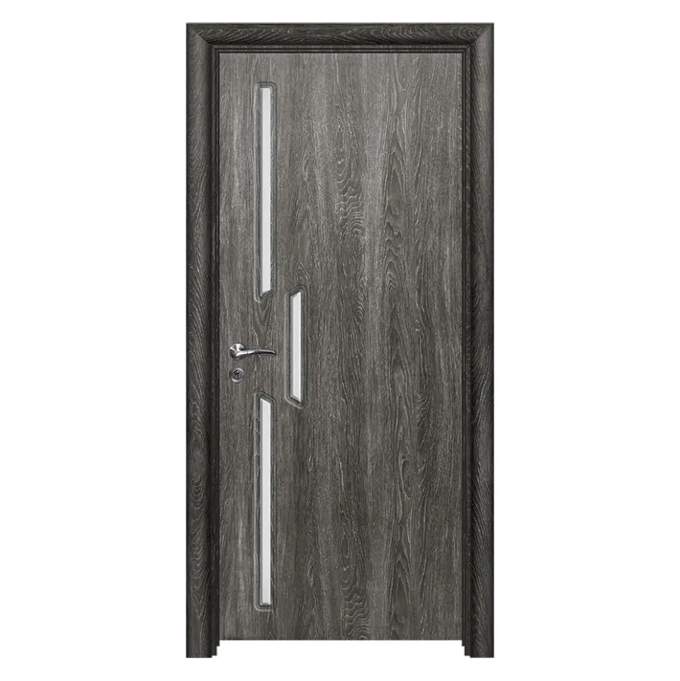 Porta da interno con vetro grigio scuro PIE30