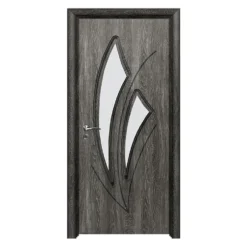 Porta da interno con vetro grigio scuro PIE22