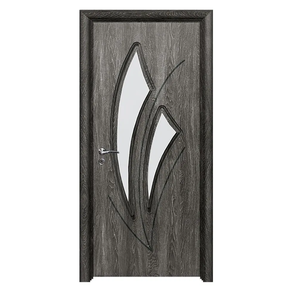 Porta da interno con vetro grigio scuro PIE22