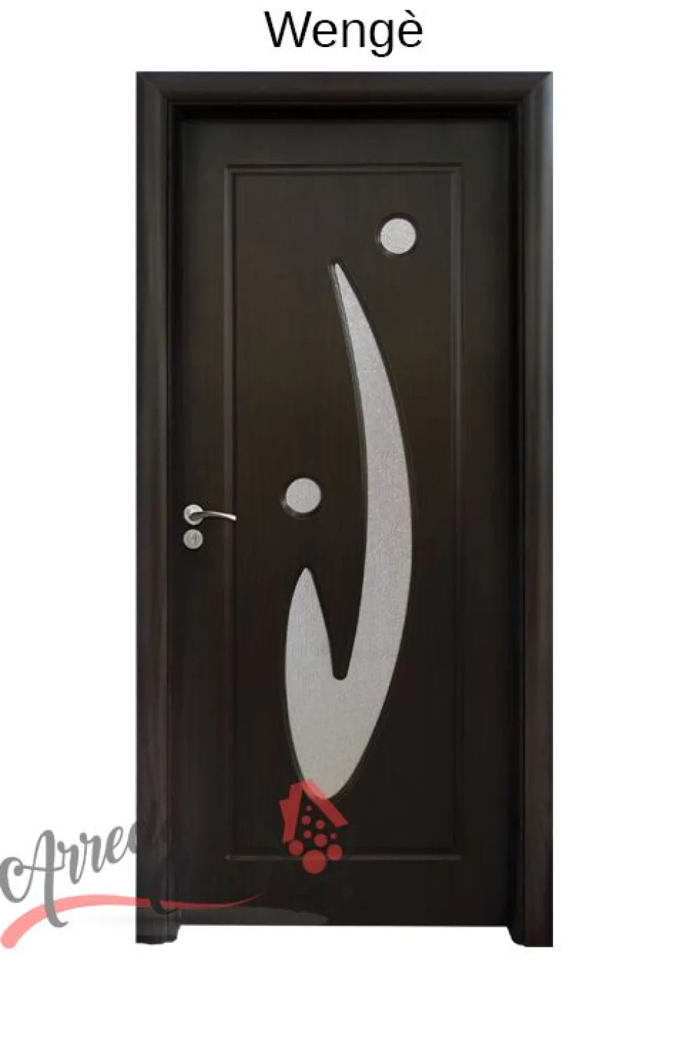 Porta da Interno con Vetro Laminata in HDF Pv29