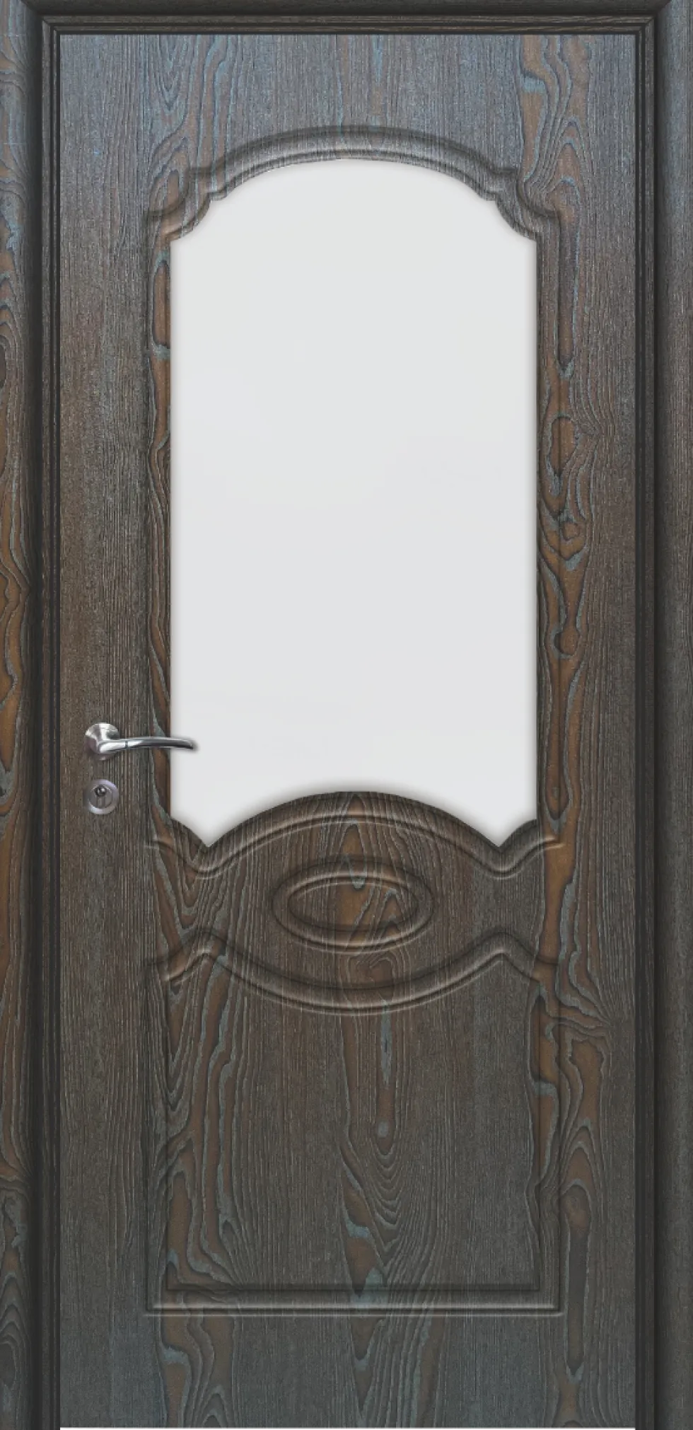 Porta da interno con vetro marrone PIE4