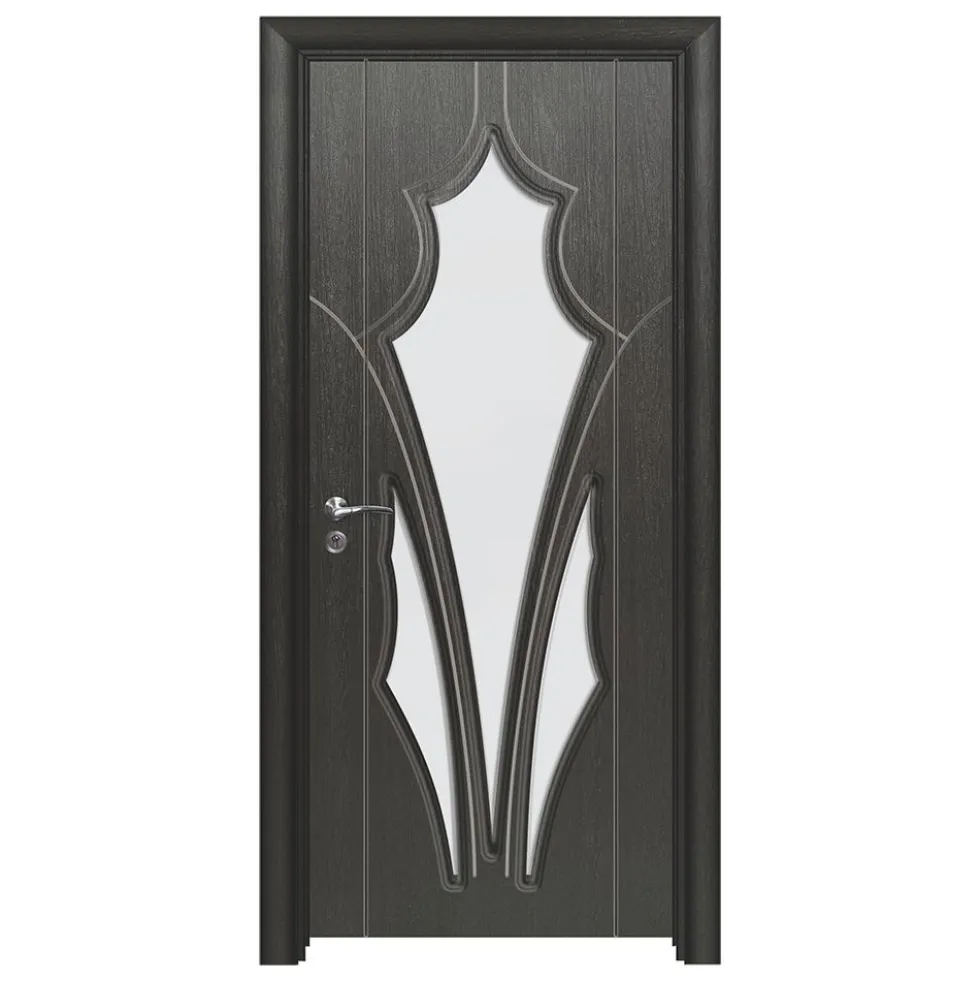 Porta da interno con vetro nera PIE14