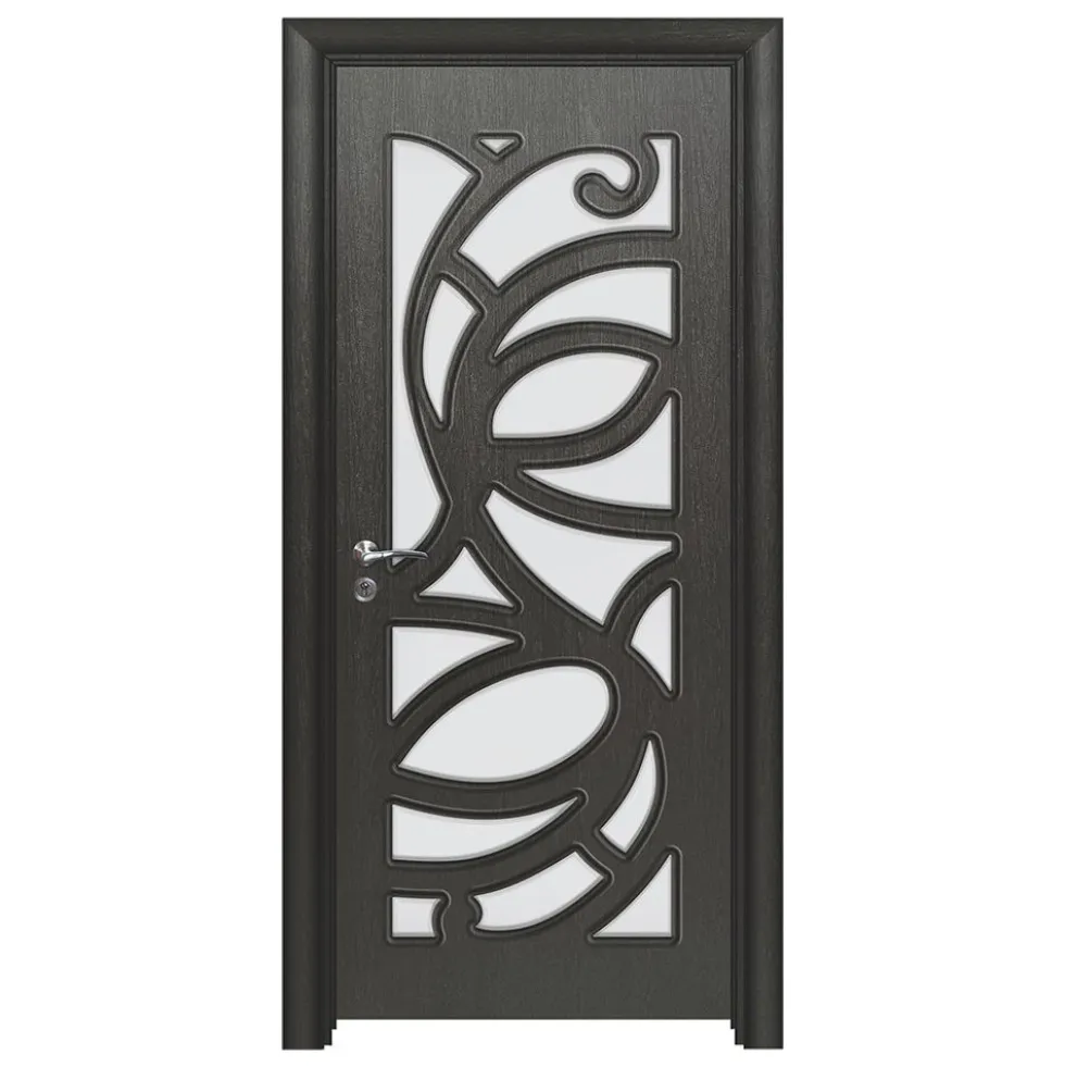 Porta da interno con vetro nera PIE10