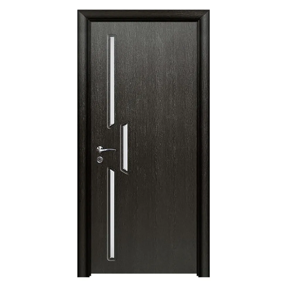 Porta da interno con vetro nera PIE30
