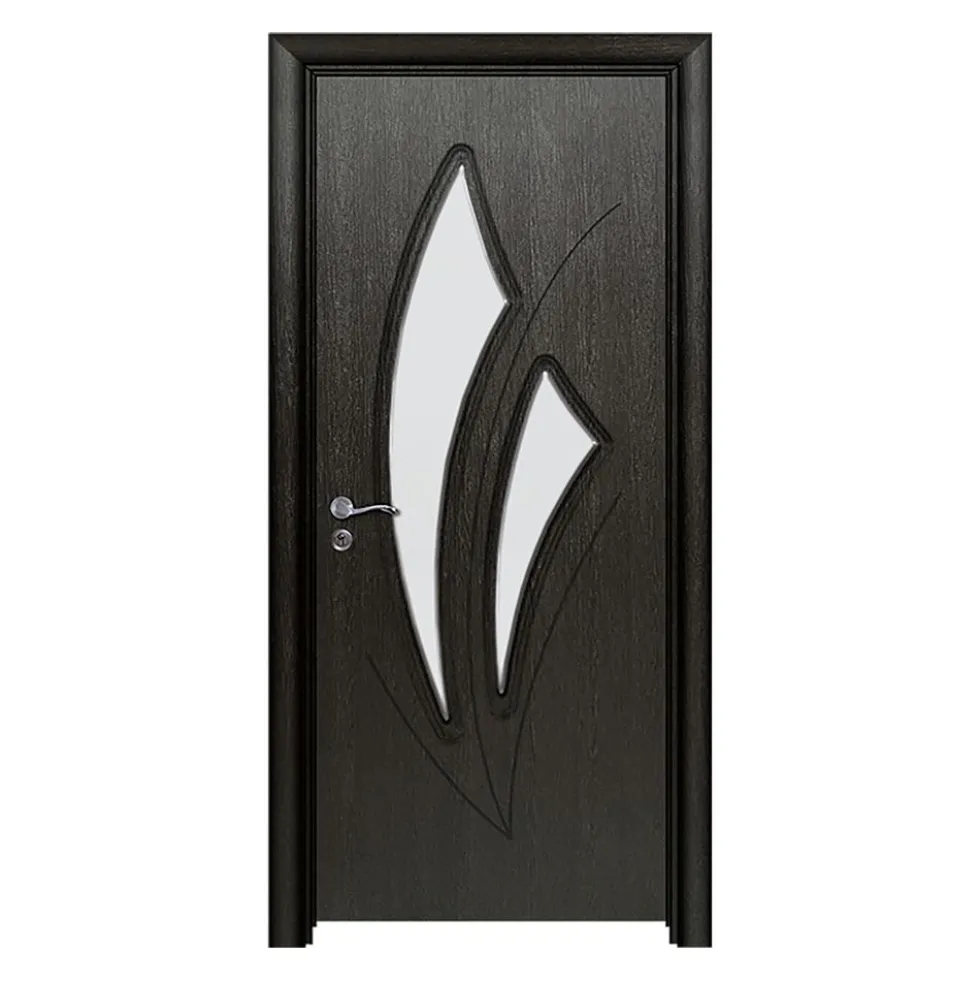 Porta da interno con vetro nera PIE22
