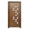 Porta da interno con vetro noce PIE24