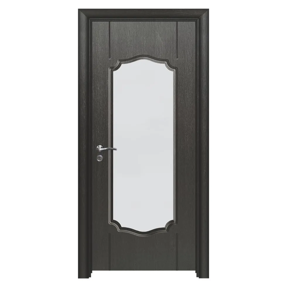 Porta da interno vetrata nera PIE2