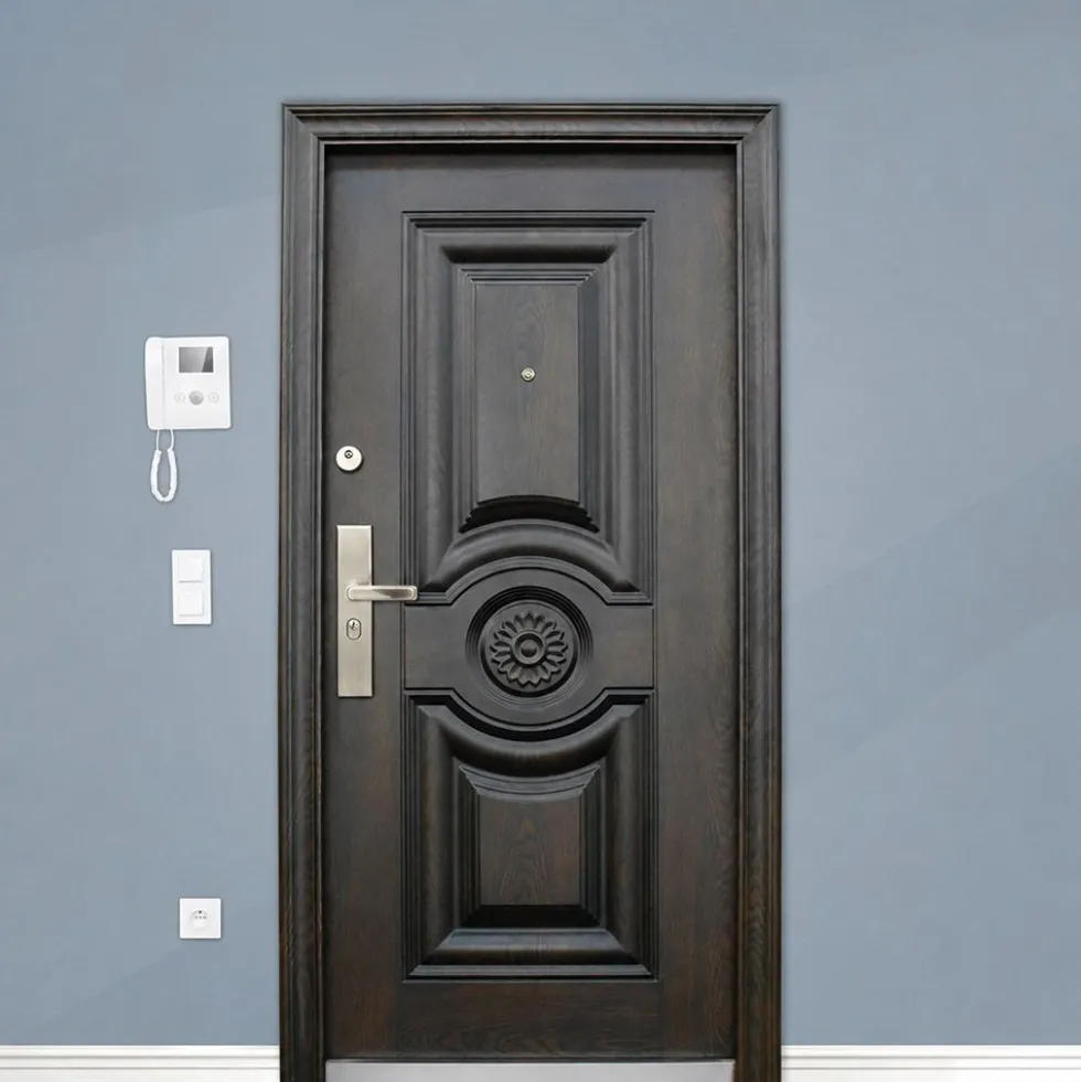 Porta di casa blindata da esterno wengè P10