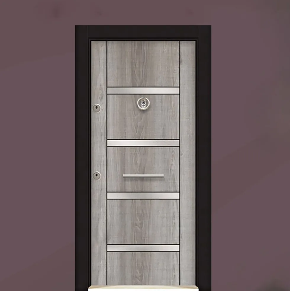 Porta d’ingresso blindata effetto legno chiaro PL53
