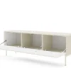 Porta tv piccolo con anta a ribalta e 3 vani interni beige cashmere PTVLK28