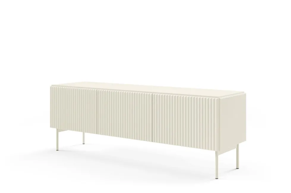 Porta tv piccolo con anta a ribalta e 3 vani interni beige cashmere PTVLK28