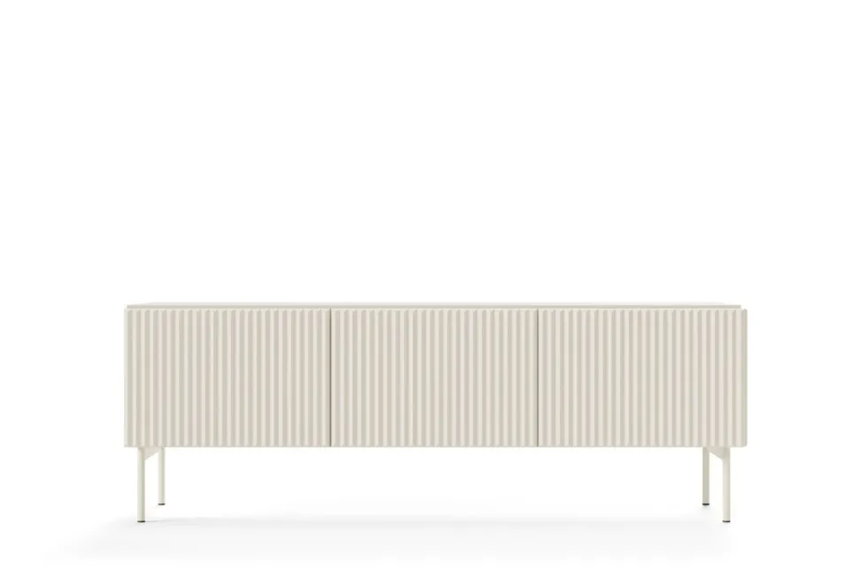 Porta tv piccolo con anta a ribalta e 3 vani interni beige cashmere PTVLK28