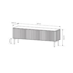 Porta tv piccolo con anta a ribalta e 3 vani interni beige cashmere PTVLK28
