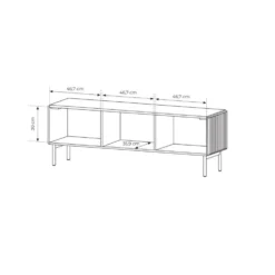 Porta tv piccolo con anta a ribalta e 3 vani interni beige cashmere PTVLK28