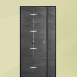 Portone blindato da esterno in vetroresina interno noce doppia anta 80+30/90+30x210 PB153