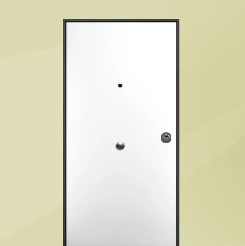 Portone blindato per interno bianco e interno in laminato 80/85/90x210 PB91