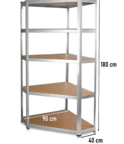 Scaffale in metallo angolare 90x180x40 cm SFT7