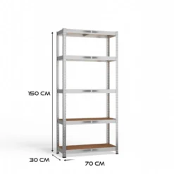 Scaffale in metallo piccolo 70x150x30 cm SFT8