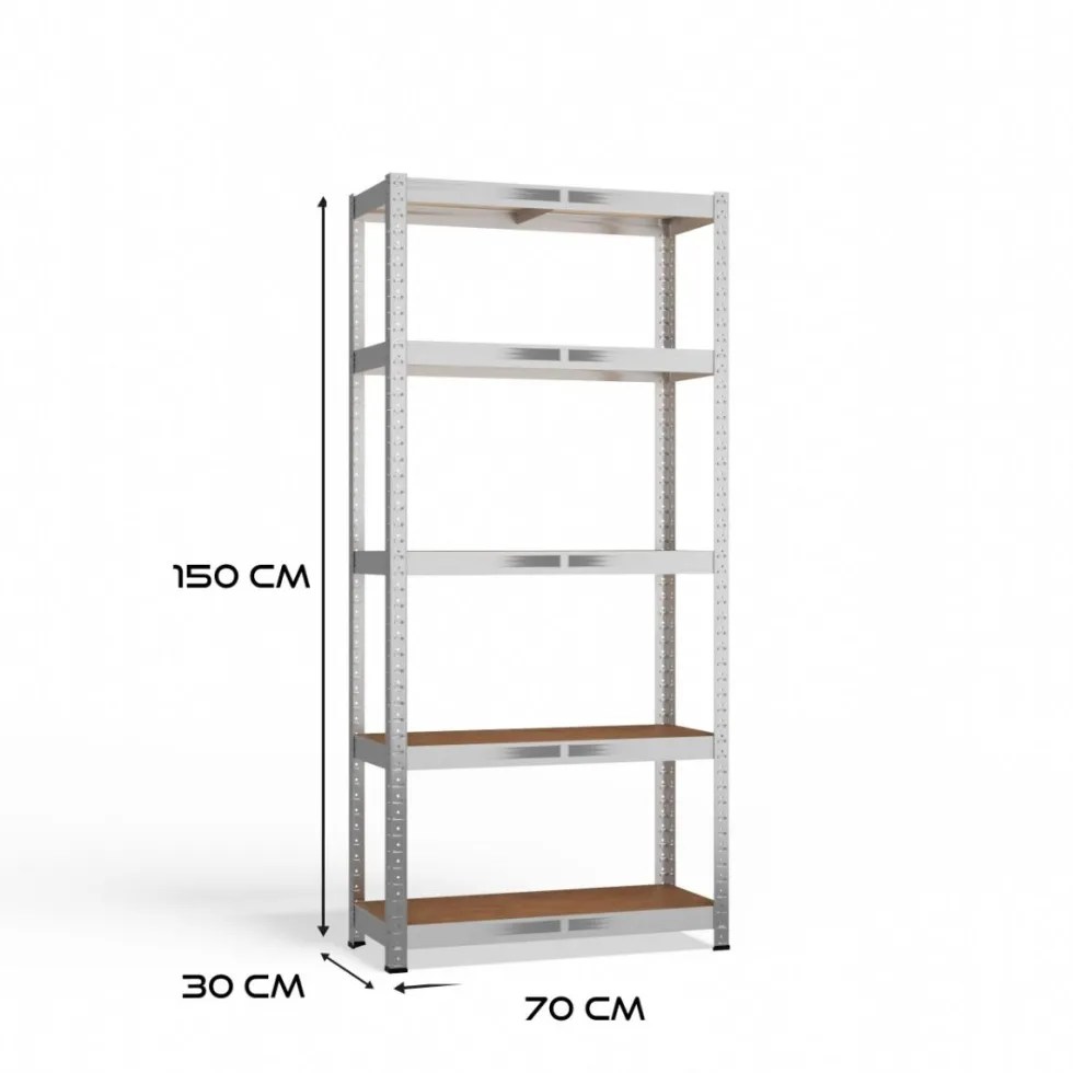 Scaffale in metallo piccolo 70x150x30 cm SFT8