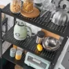 Scaffale per cucina 72x163 cm pieghevole con ruote nero SFT3