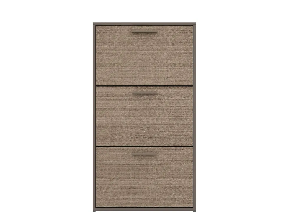 Scarpiera 3 ante a ribalta 67x122 cm marrone moka SI9