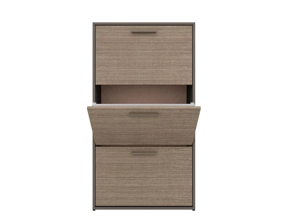 Scarpiera 3 ante a ribalta 67x122 cm marrone moka SI9