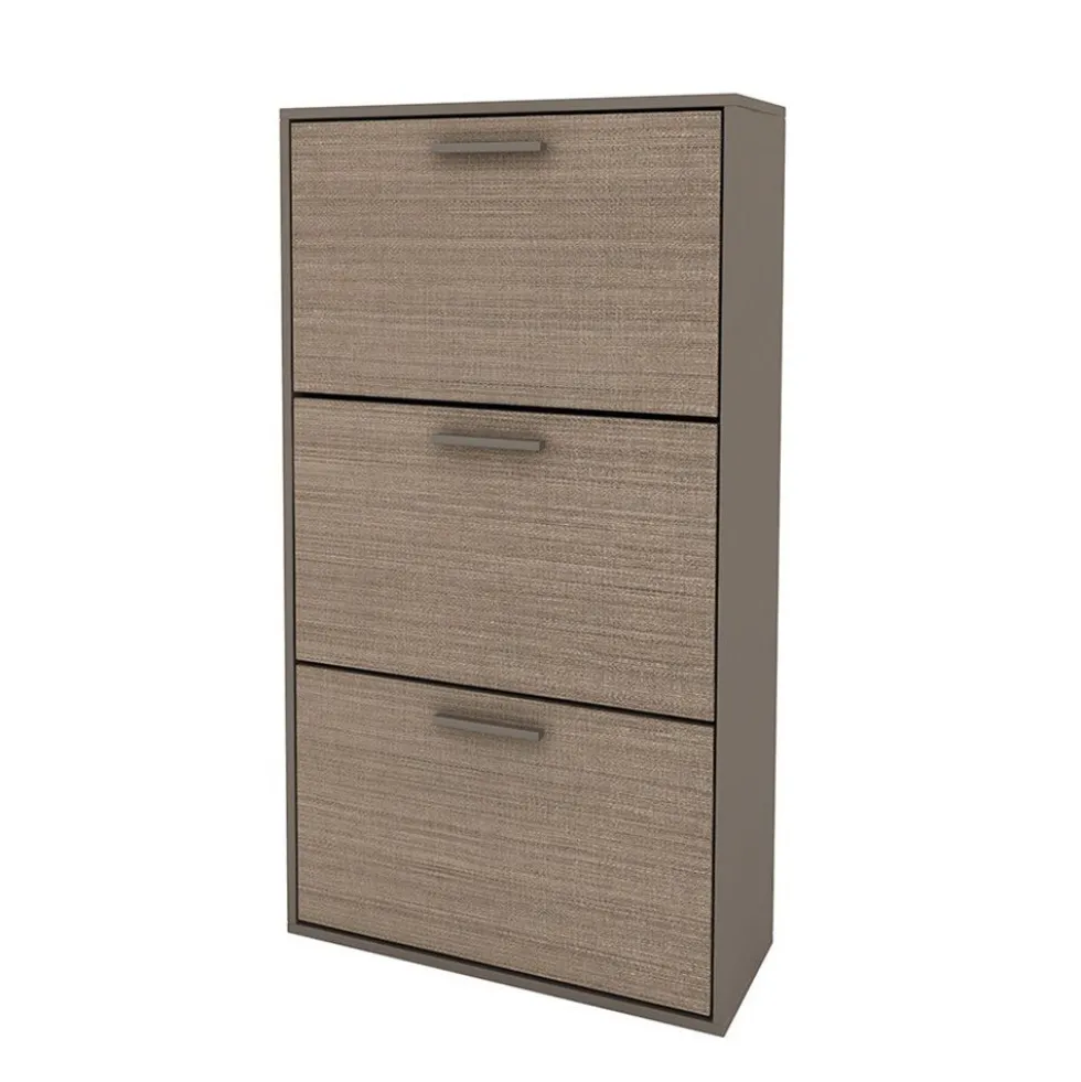 Scarpiera 3 ante a ribalta 67x122 cm marrone moka SI9