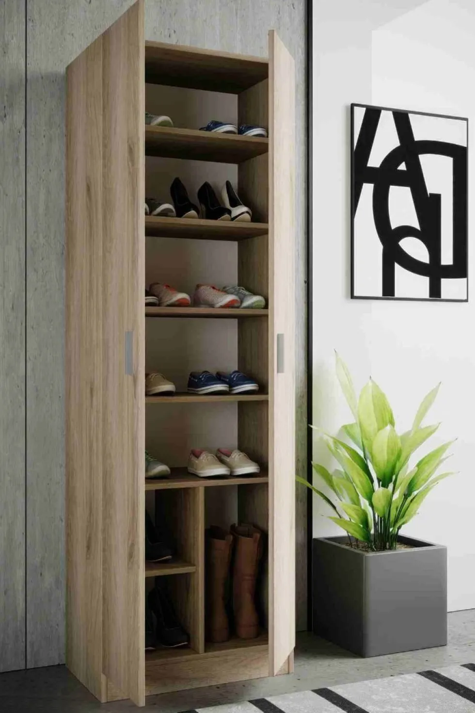 Scarpiera armadio rovere chiaro ASI4036