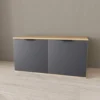 Scarpiera bassa 90x46cm rovere e antracite SI7