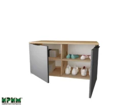 Scarpiera bassa 90x46cm rovere e antracite SI7