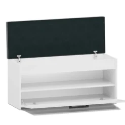 Scarpiera con panca 100x49x35 cm bianca SCAT6