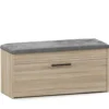 Scarpiera con panca 100x49x35 cm rovere chiaro SCAT6