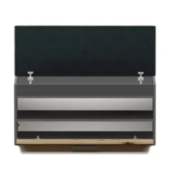 Scarpiera con panca 100x49x35 cm rovere e antracite SCAT6