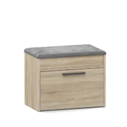 Scarpiera con panca 60x49x35 cm rovere chiaro SCAT7