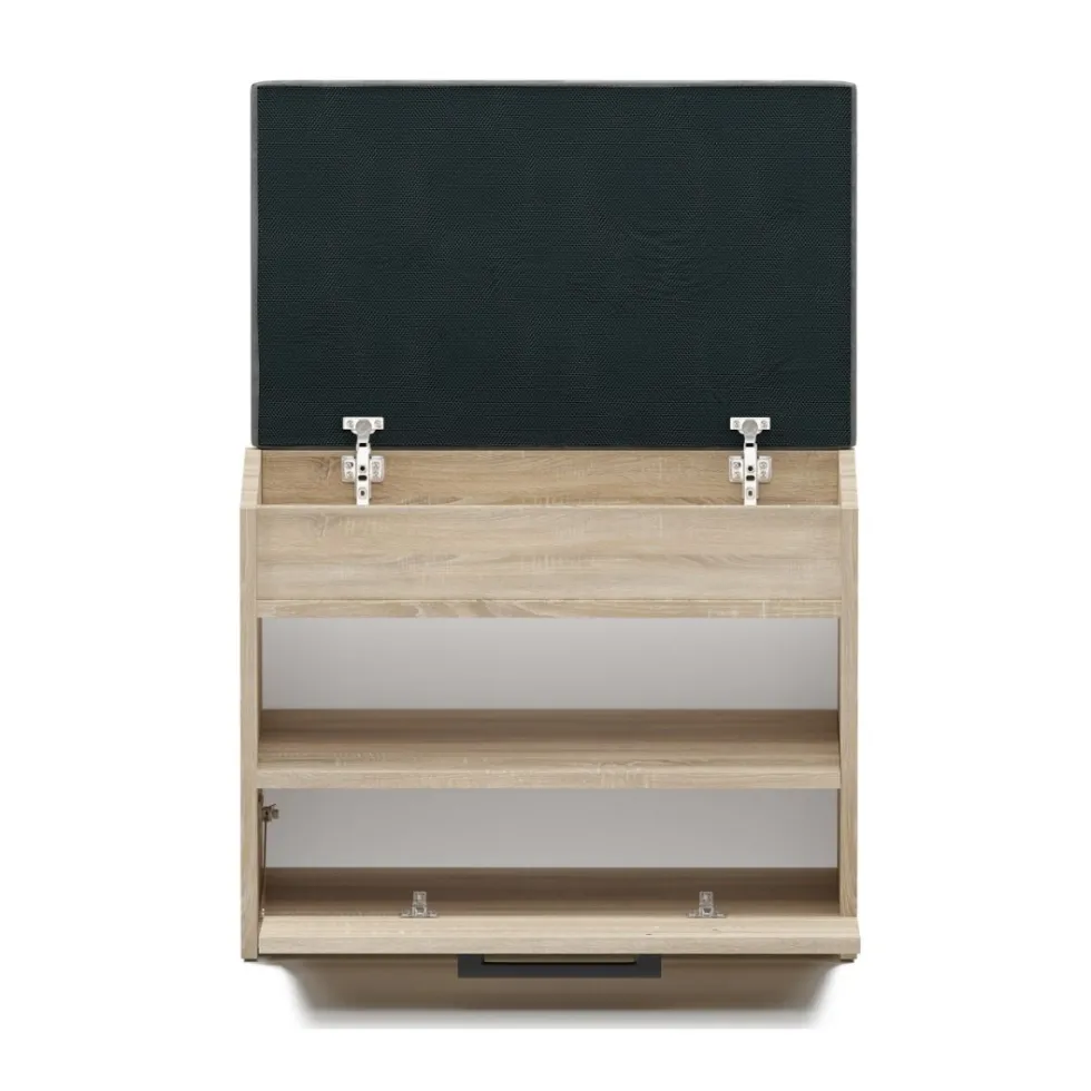 Scarpiera con panca 60x49x35 cm rovere chiaro SCAT7