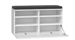 Scarpiera con seduta 85x46x35 cm bianca SCAT4